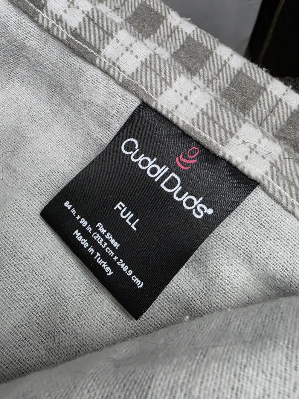 Cuddl Duds Full Sheet - Light Gray